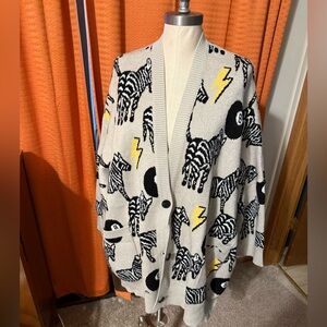 LALA zebra and eight ball sweater size small/medium